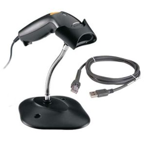 Máy quét mã vạch Zebra LS1203 (1D, có dây, kèm chân đế)